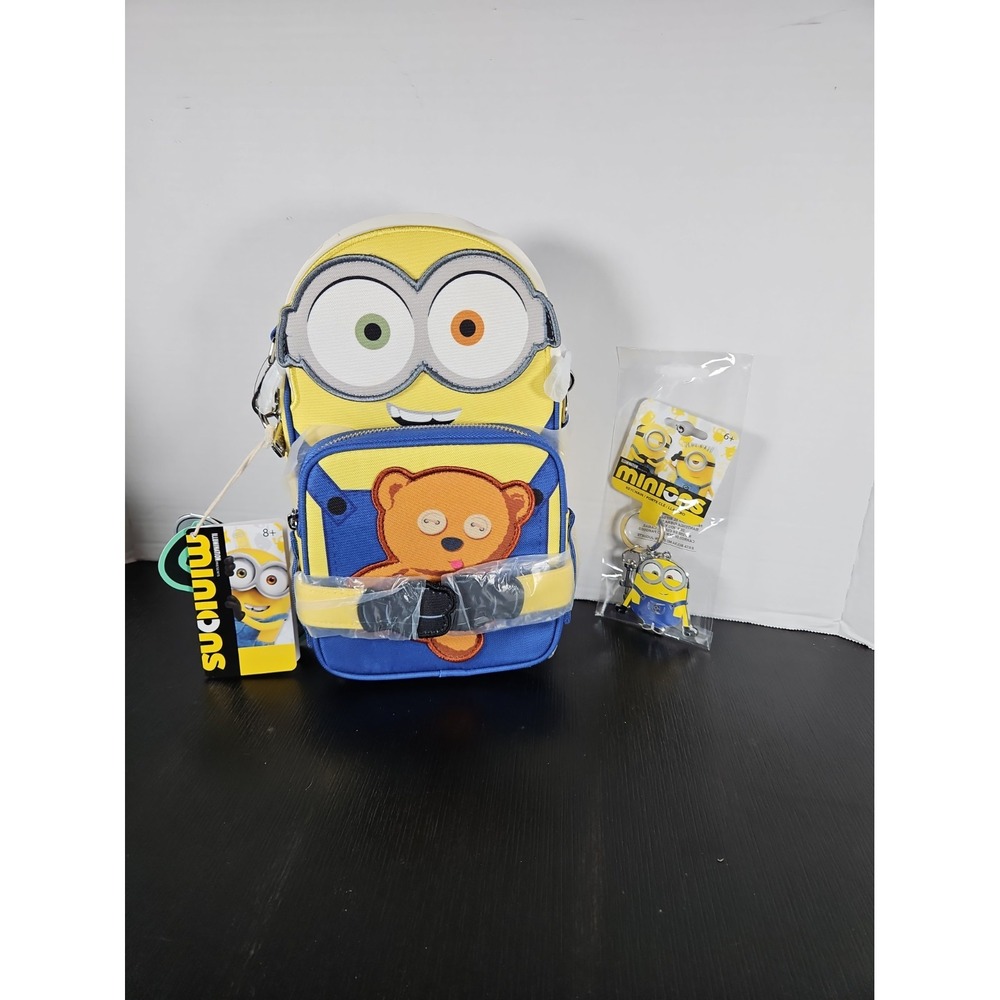 Loungefly AMC Minions Minion Bob Crossbuddies Backback & Keychain Sealed (CA)